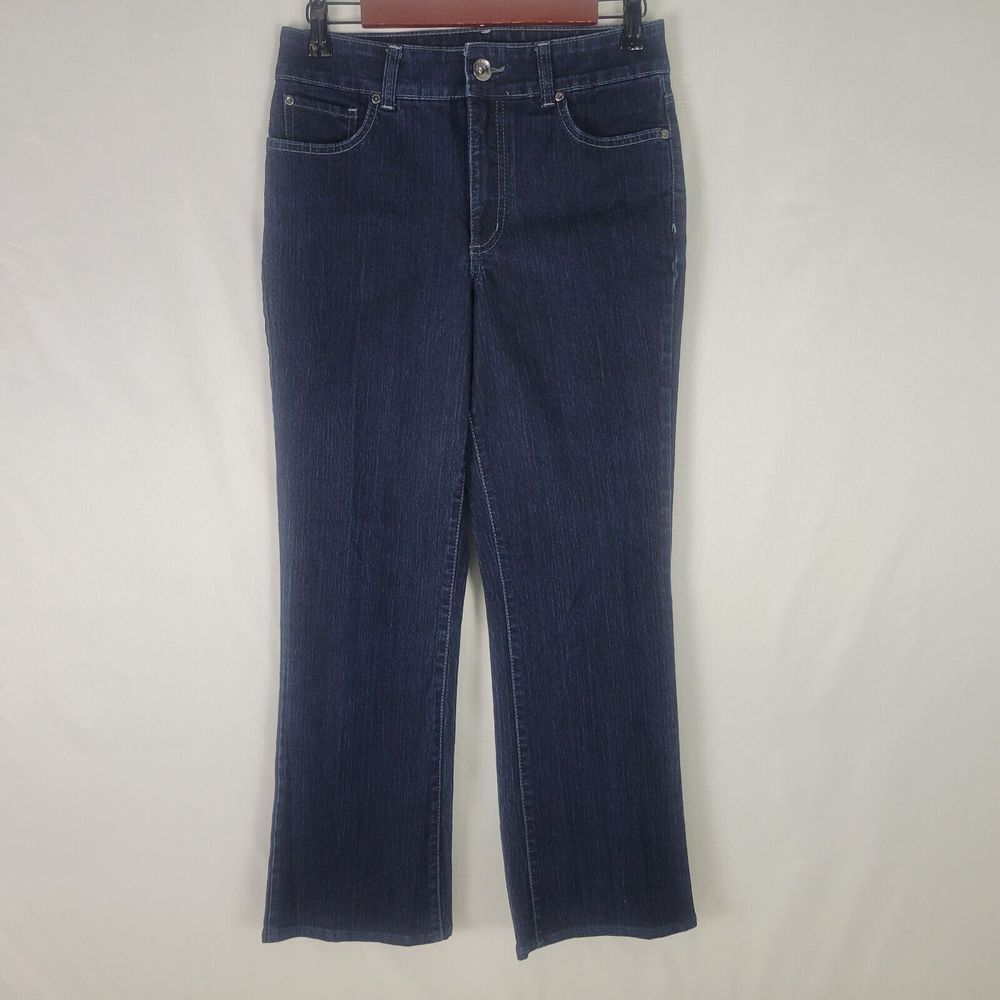 Nine West Jeans Womens W29 x L26 Blue Mid Rise Bootcut Dark Wash Denim
